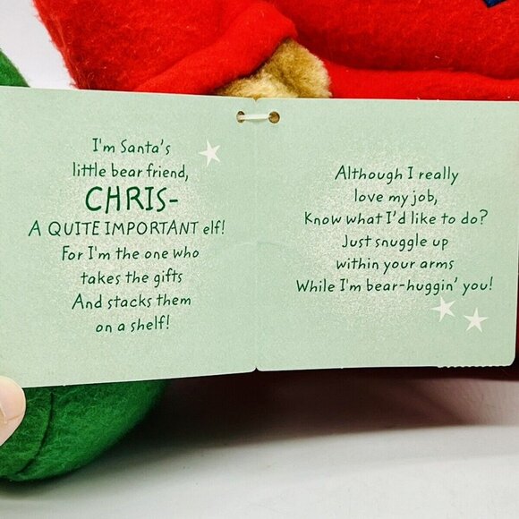 Hallmark Chris the Elf Bear Santa's Workshop #25 Plush Teddy Bear 13” - Picture 9 of 9